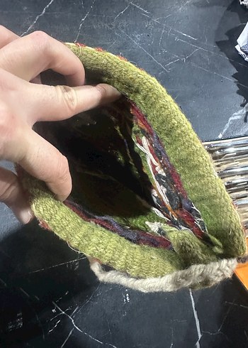 Etnik Desenli Püsküllü Bohem Çanta - Görsel 4