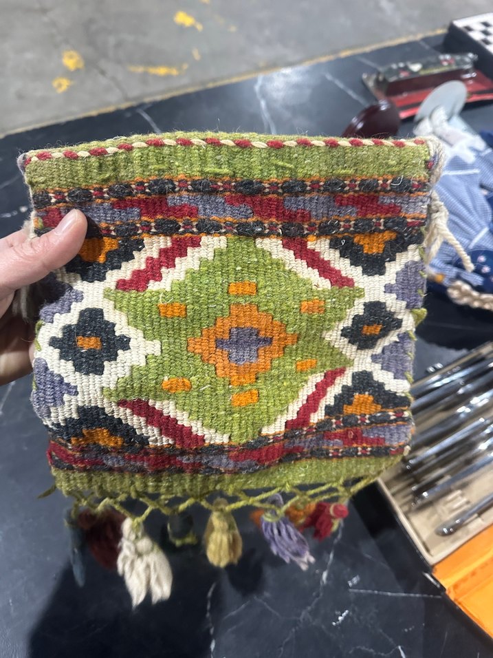 Etnik Desenli Püsküllü Bohem Çanta - Görsel 2