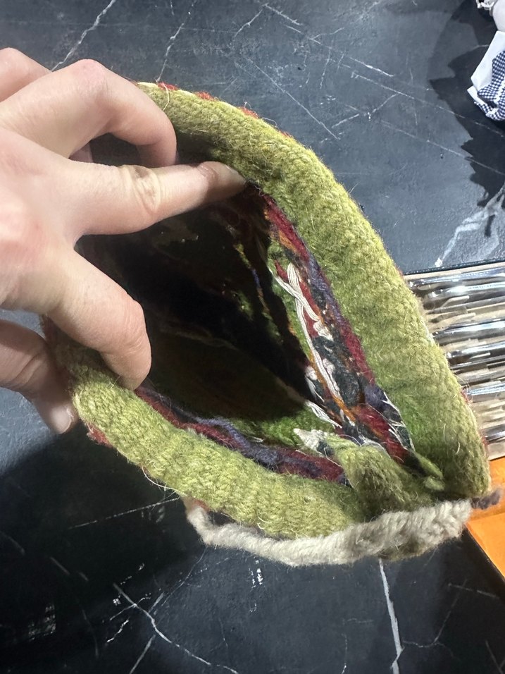 Etnik Desenli Püsküllü Bohem Çanta - Görsel 4