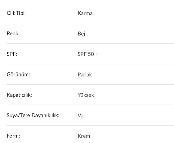 Diğer Yüksek korumalı ve kapatıcı özellikli BB krem