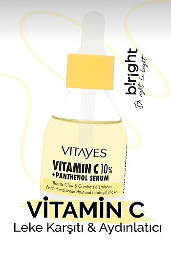 Diğer Leke Karşıtı, Aydınlatıcı C Vitamini ve Panthenol Cilt Serumu ?