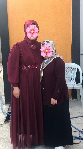 50 Beden bordo Renk Büyük beden tesettür abiye bordo 48-50-52 bedenle uyumlu