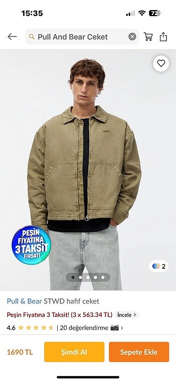 Pull and bear ceket