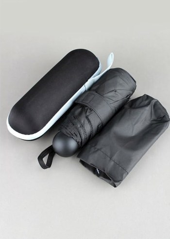 Siyah Minimalist kapsül  Şemsiye - Görsel 3