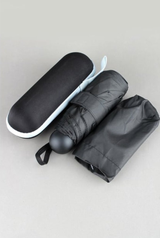 Siyah Minimalist kapsül  Şemsiye - Görsel 3