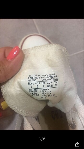 36,5 Beden Converse az kullanılmış 36,5 numara