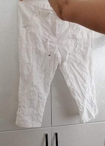 Zara Beyaz pareşüt pantolon 