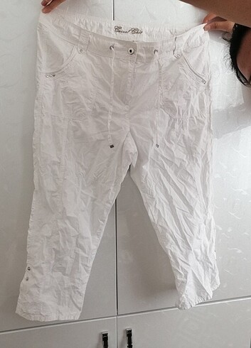 46 Beden Beyaz pareşüt pantolon 