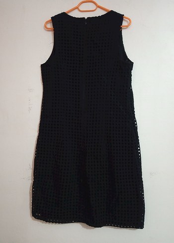 Siyah Midi Kolsuz Triko Elbise - Görsel 4