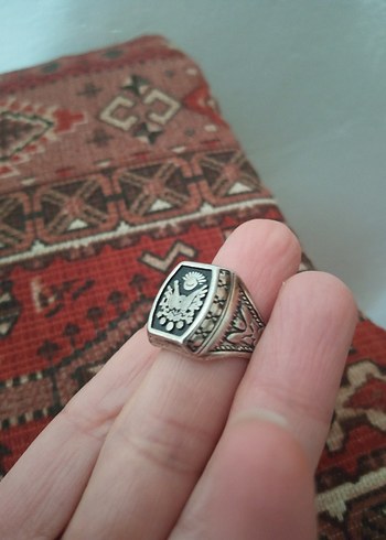 Gri Vintage Erkek Yüzük - Görsel 2