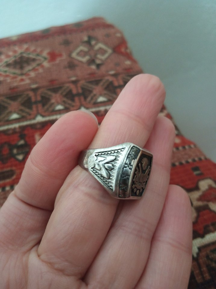 Gri Vintage Erkek Yüzük - Görsel 4