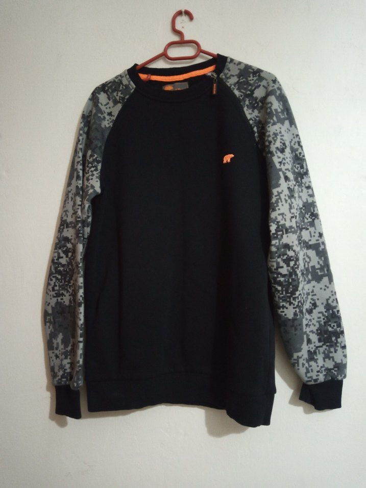 Gri Baskılı Erkek Sweatshirt - Görsel 2