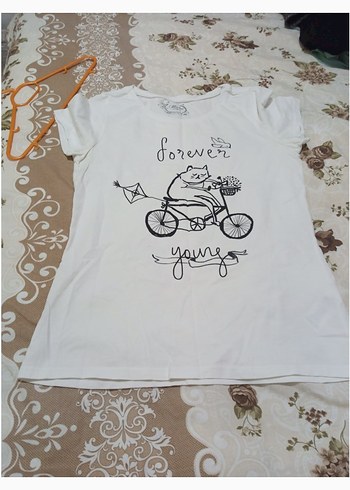 Beyaz Baskılı Bisiklet Tişörtü - Görsel 2