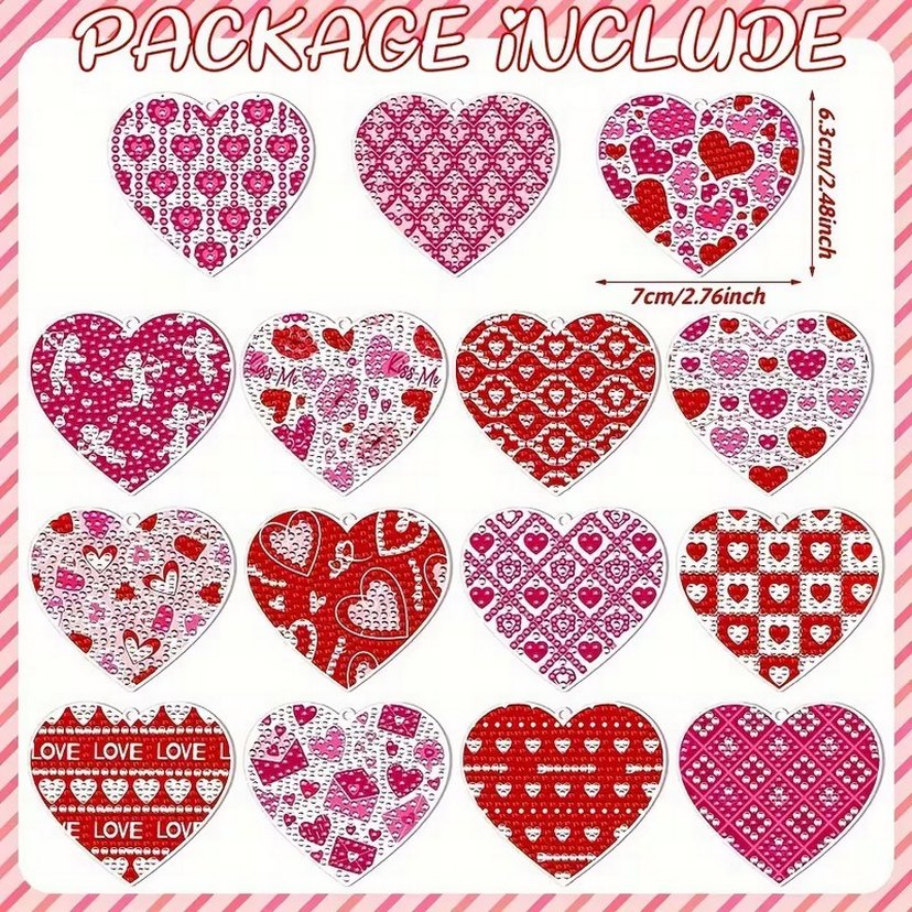 15 Parça Kendin Yap Elmas Boyama Anahtarlık/Çanta Aksesuarı - Görsel 5