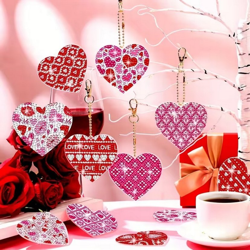 15 Parça Kendin Yap Elmas Boyama Anahtarlık/Çanta Aksesuarı - Görsel 2