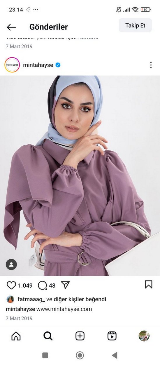 Kadın Mor Uzun Tunik - Görsel 3