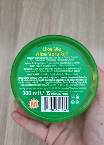 Beden LIKE ME Aloe Vera Nemlendirici Jel 300ml
