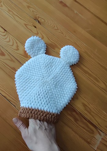 Ayı figürlü örgü fırın eldiveni - Görsel 3