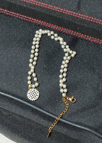 Boncuklu Bohem Midi Kolye Beyaz - Görsel 3