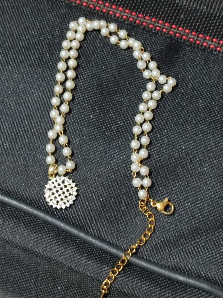 Boncuklu Bohem Midi Kolye Beyaz - Görsel 2