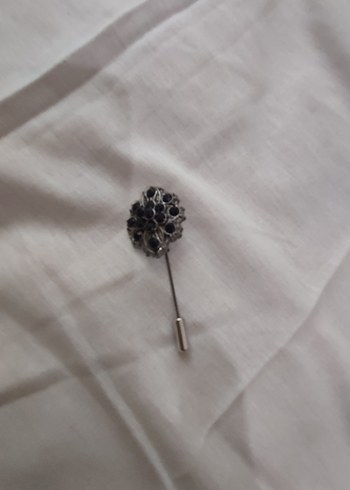 Vintage Nakışlı Mavi Gotik Broş - Görsel 2