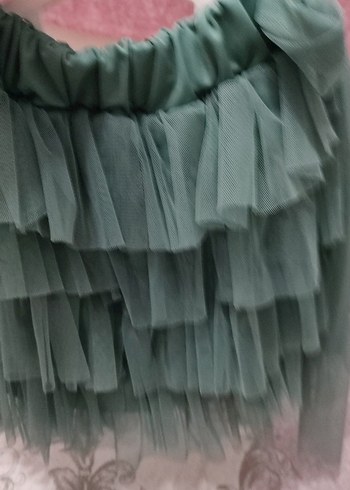 Turkuaz Kat Kat Kız Etek - Görsel 3