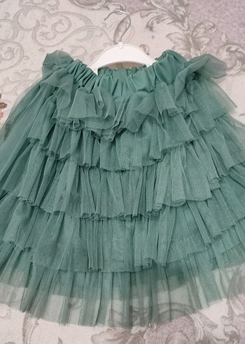 Turkuaz Kat Kat Kız Etek - Görsel 2