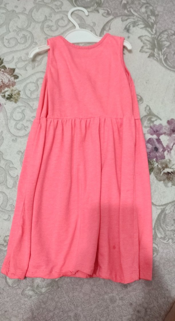 Pembe Kız Çocuk Kolsuz Elbise - Görsel 2