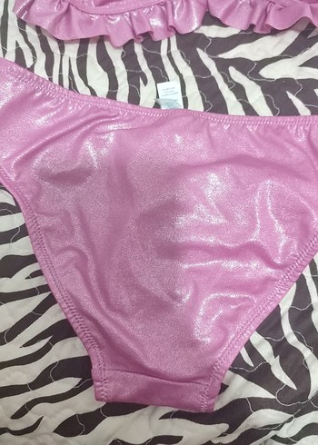 Pembe Fırfırlı İpli kız çocuk Bikini - Görsel 2