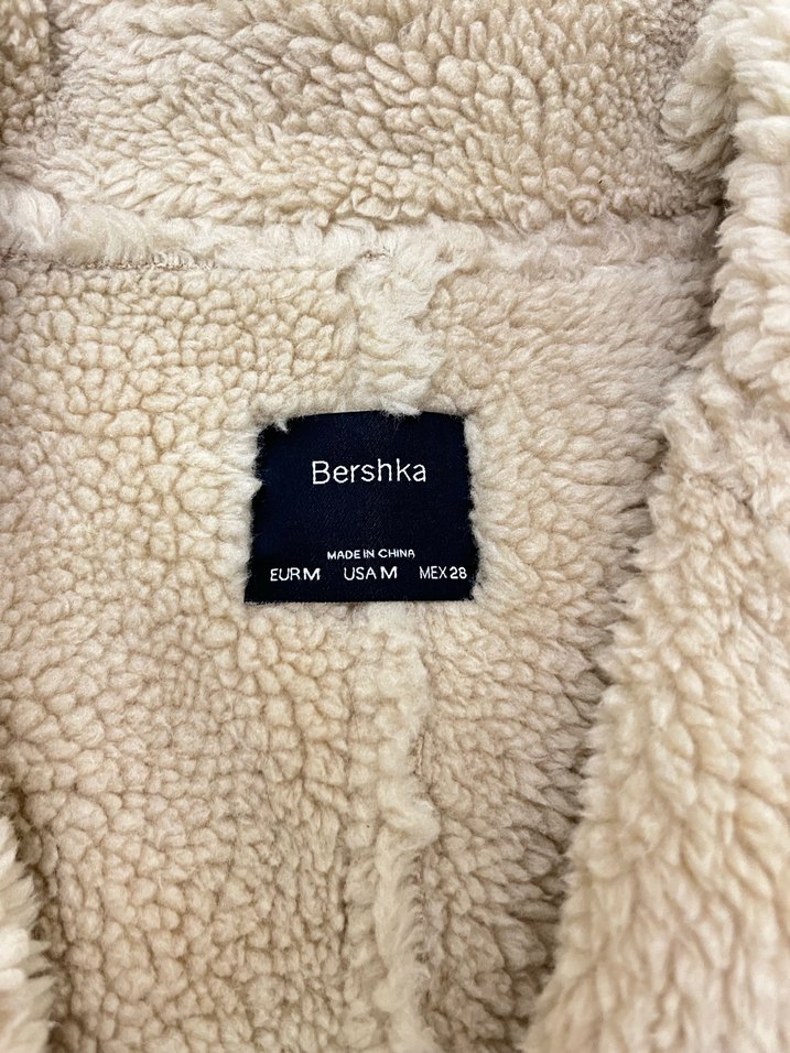 Bershka Bej Kürklü Kadın mont - Görsel 3