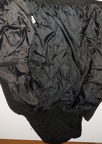 xl Beden Siyah Kapüşonlu Kadın Mont