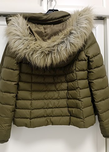 Tommy Hilfiger Kürklü Haki Kadın Kışlık Mont