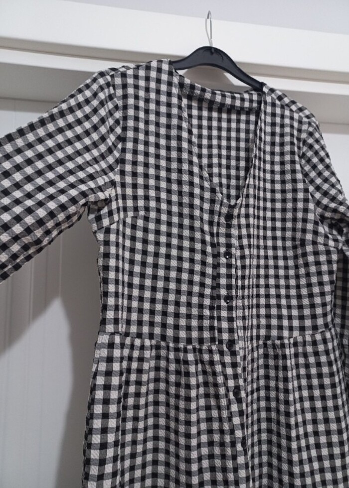 Kadın Midi Boy Pötikare Elbise  - Görsel 3