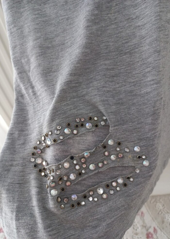 Kadın Taşlı Tişört  - Görsel 3