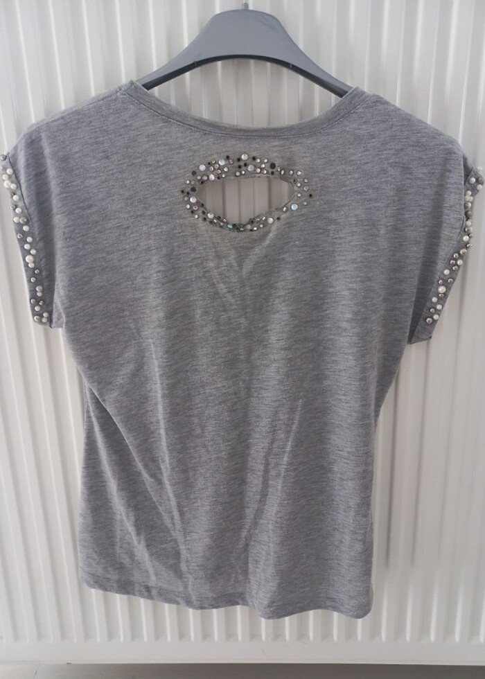 Kadın Taşlı Tişört  - Görsel 4