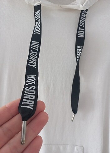 Kadın Kapüşonlu Beyaz sweat - Görsel 5