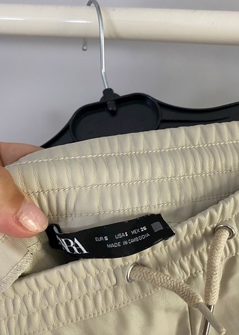 Zara Bej Dışı deri içi Süet Salaş Kadın Eşofman Altı