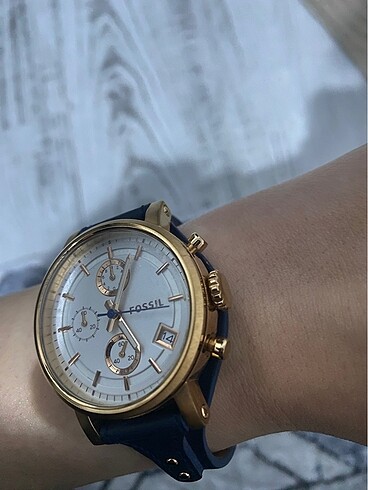 Fossil Lacivert Deri Fossil Kadın Kol Saati