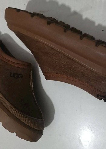 Kahverengi Süet Kadın Dolgu Topuk Terlik - Görsel 2