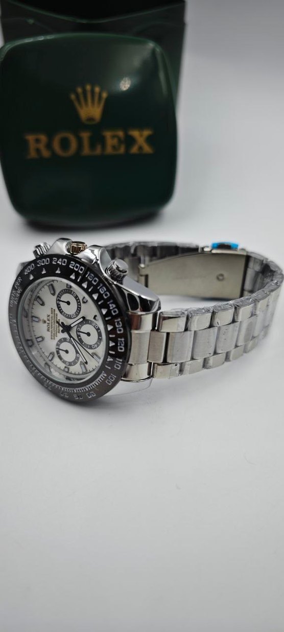 Rolex Beyaz Klasik Erkek Saat - Görsel 3