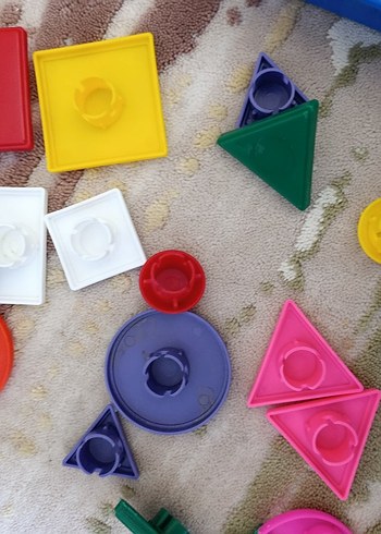  Beden Renkli Geometrik Şekiller Eğitim Oyuncağı