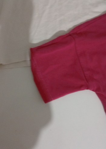 Kız Çocuk Pembe Baskılı Kısa Kollu Tişört 2si 100tl - Görsel 3