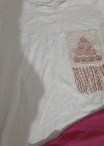 Kız Çocuk Pembe Baskılı Kısa Kollu Tişört 2si 100tl - Görsel 2