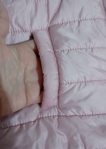 Kız Çocuk Kapüşonlu Fermuarlı Pembe Yelek - Görsel 2