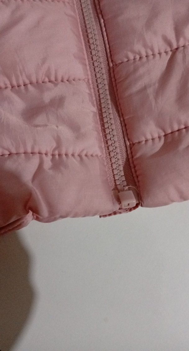 Kız Çocuk Kapüşonlu Fermuarlı Pembe Yelek - Görsel 3