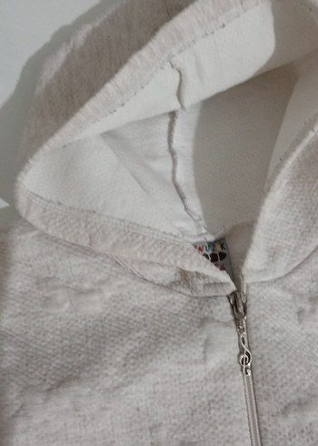 Kız Çocuk Gri Kapüşonlu Kolsuz Yelek - Görsel 2