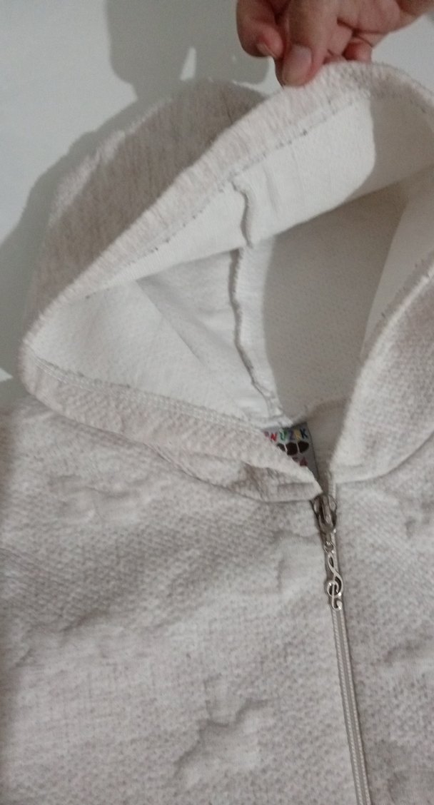 Kız Çocuk Gri Kapüşonlu Kolsuz Yelek - Görsel 2