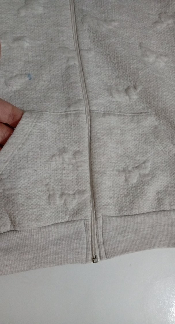 Kız Çocuk Gri Kapüşonlu Kolsuz Yelek - Görsel 3