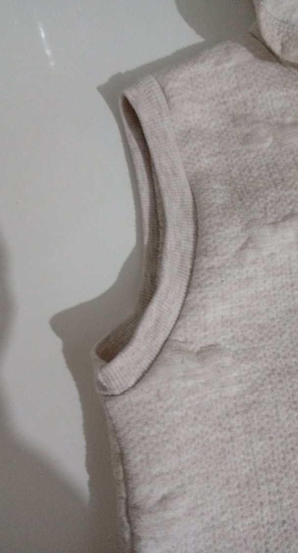 Kız Çocuk Gri Kapüşonlu Kolsuz Yelek - Görsel 5