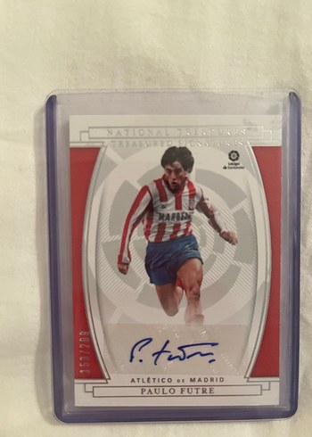 Paulo Futre İmzali Atletico Madrid Futbol Karti